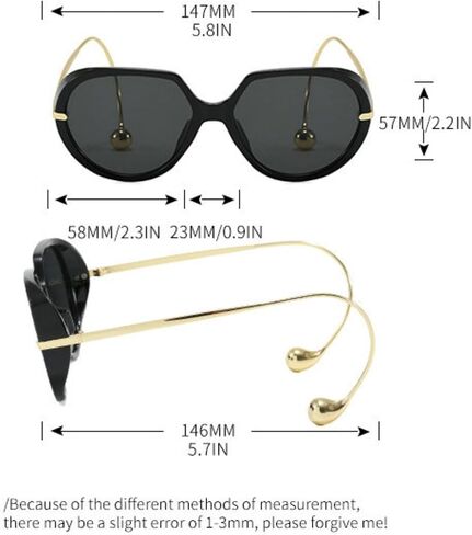 willochra Oversized Pilot Sunglasses with Earring for Women Large Big UV400 Protection Designer 2026 Ladies Shades in Kuwait