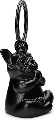 Praying French Bulldog motorcycle for bell Keychain - Stainless Steel motorcycle for bell Guardian Angel for Bikers, Protection Biker Gift for Men Women in Saudi Arabia