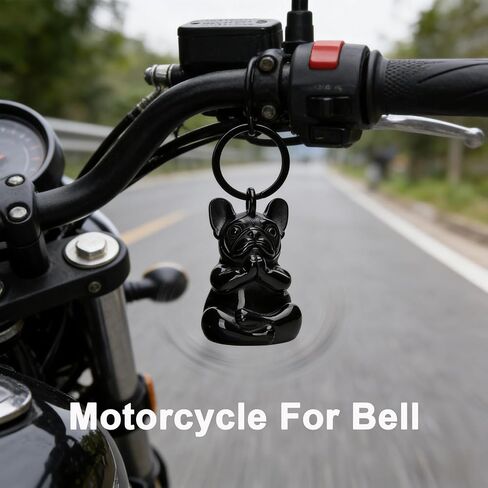 Praying French Bulldog motorcycle for bell Keychain - Stainless Steel motorcycle for bell Guardian Angel for Bikers, Protection Biker Gift for Men Women in Saudi Arabia