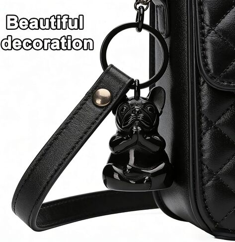 Praying French Bulldog motorcycle for bell Keychain - Stainless Steel motorcycle for bell Guardian Angel for Bikers, Protection Biker Gift for Men Women in Saudi Arabia