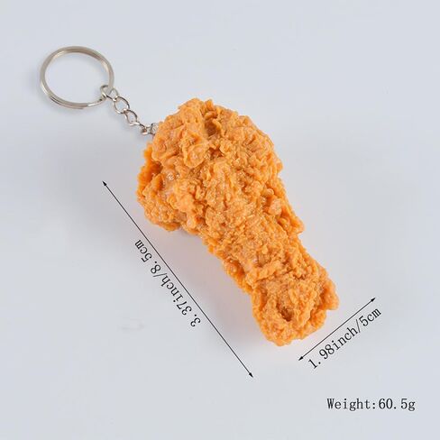 Simulation Chicken Leg Keychain, Fried Chicken Leg Bag Charm Food Keychain for Handbags Bag Accessories Charms Key Charms in Saudi Arabia