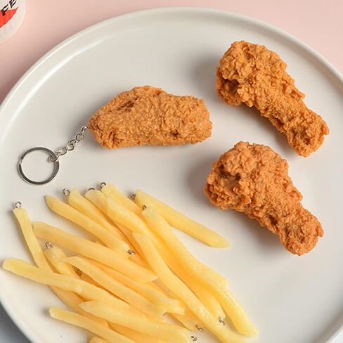 Simulation Chicken Leg Keychain, Fried Chicken Leg Bag Charm Food Keychain for Handbags Bag Accessories Charms Key Charms in Saudi Arabia
