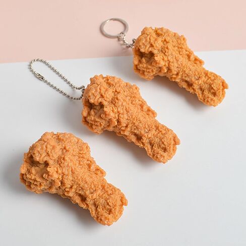 Simulation Chicken Leg Keychain, Fried Chicken Leg Bag Charm Food Keychain for Handbags Bag Accessories Charms Key Charms in Saudi Arabia