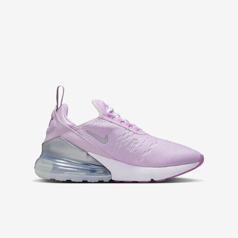 Nike Air Max 270 Big Kids' Shoes (Doll/Rush Fuchsia/White/Metallic Silver) in Kuwait