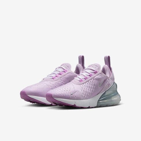Nike Air Max 270 Big Kids' Shoes (Doll/Rush Fuchsia/White/Metallic Silver) in Kuwait