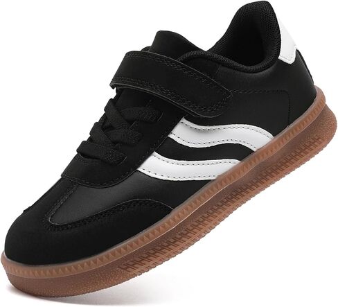 Boys Shoes Kids Sneakers Black Girls Tennis Running Shoes Slip On Casual Shoes Girls Fashion Sneakers Non-Slip Athletic Shoe for Black 1.5 Size in Saudi Arabia