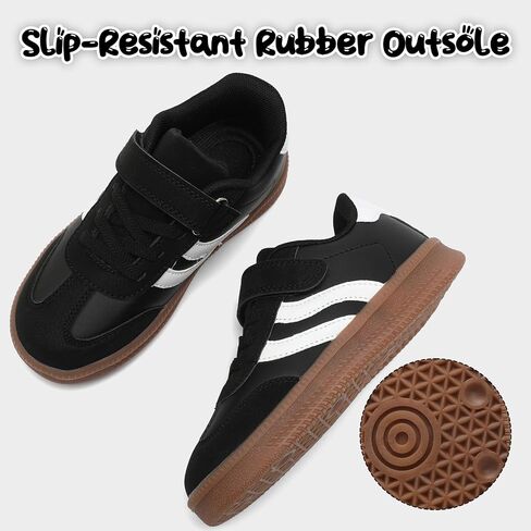 Boys Shoes Kids Sneakers Black Girls Tennis Running Shoes Slip On Casual Shoes Girls Fashion Sneakers Non-Slip Athletic Shoe for Black 1.5 Size in Saudi Arabia