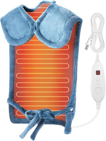 DAILYLIFE Heating Pad for Neck and Shoulders and Back, Electric Heating Pad for Back Pain Relife, 6 Heating Settings, UL Certified with Overheating Protection and Machine Washable, 26"x35", Gray in Saudi Arabia