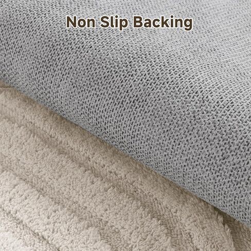 Pauwer Area Rugs for Living Room 5x7, Non Slip Machine Washable Boho Neutral Modern Rug, Soft Fluffy Carpet for Bedroom Dining Room Nursery Office Indoor Farmhouse, Beige in Saudi Arabia