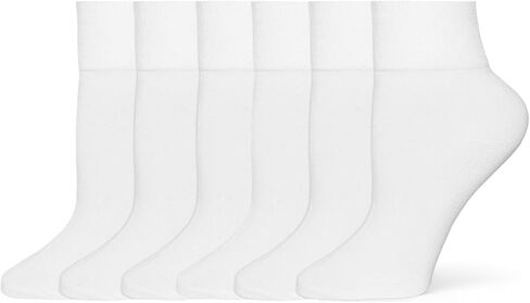no nonsense Women's Quarter Top Shortie Body Sock 6 Pair Pack in Kuwait
