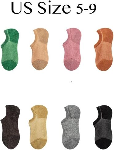 Quiet Luxury No-Show Liner Socks Silver-Thread Breathable Mesh Sparkle Anti-Slip Heel Grip Invisible Flats Sneakers in Saudi Arabia