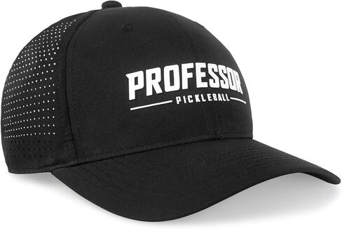 Professor Pickleball Hat - Lightweight - Sweat Wicking - Adjustable Performance Hat Black in Saudi Arabia