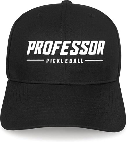 Professor Pickleball Hat - Lightweight - Sweat Wicking - Adjustable Performance Hat Black in Saudi Arabia