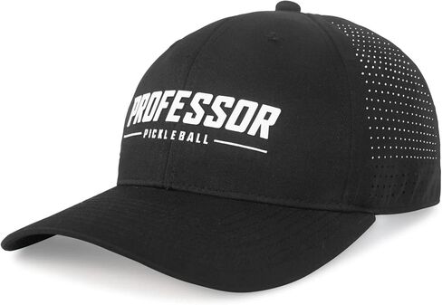 Professor Pickleball Hat - Lightweight - Sweat Wicking - Adjustable Performance Hat Black in Saudi Arabia