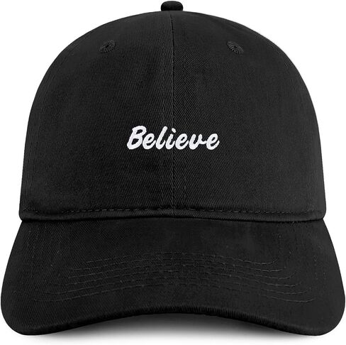 متجر الملابس العصرية Believe قبعة الأب القطنية المطرزة غير المنظمة ذات المظهر المنخفض in Kuwait