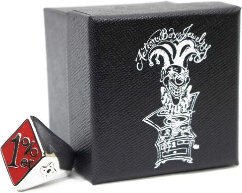 1% er Outlaw Motorcycle Biker Ring, One Per-center Motorcycle Club Ring, Biker Ring, (Red, 12) in Kuwait