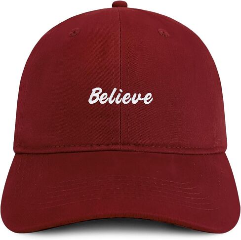 متجر الملابس العصرية Believe قبعة الأب القطنية المطرزة غير المنظمة ذات المظهر المنخفض in Kuwait