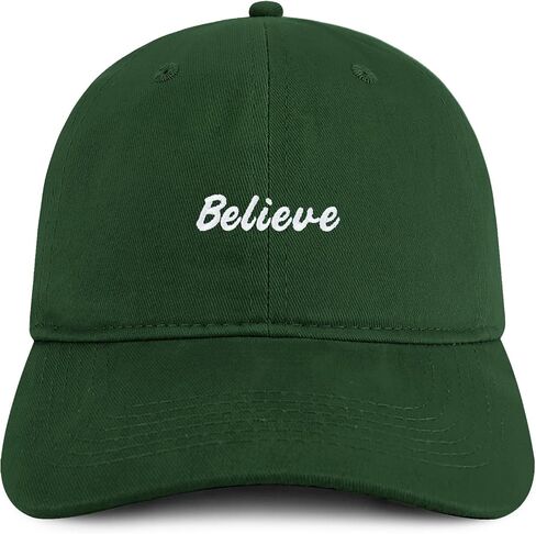 متجر الملابس العصرية Believe قبعة الأب القطنية المطرزة غير المنظمة ذات المظهر المنخفض in Kuwait