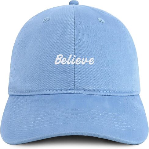 متجر الملابس العصرية Believe قبعة الأب القطنية المطرزة غير المنظمة ذات المظهر المنخفض in Kuwait