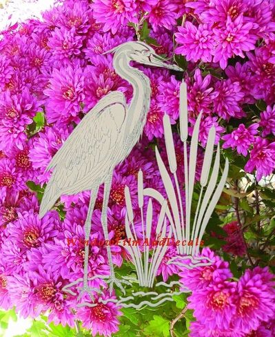 Egret & Cattails Left Oval Etched Window Decal Vinyl Glass Cling - 8" x 12" - Clear with White Design Elements in Saudi Arabia