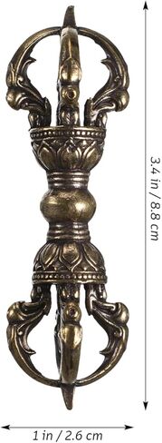 SHINEOFI Brass Vajra Pestle Home Decor Accents Vintage Brass Dharma Ornament Feng Shui Decor for Office Temple Desktop Key Chain Pendant in Kuwait