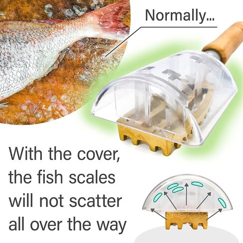 YAMASAN KYOTO UJI Fish Scale Remover with Box with Brass Serrated Sawtooth and Wooden Handles from Tsubame-Sanjo, Japan in Saudi Arabia