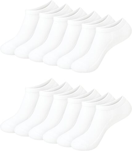 Hanes Girls' White Crew, Ankle & No Show Socks Pack, Cushioned Socks, Uniform Socks for Girls, 12-pairs in Kuwait