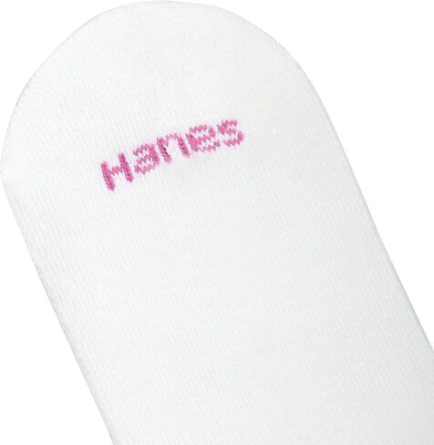 Hanes Girls' White Crew, Ankle & No Show Socks Pack, Cushioned Socks, Uniform Socks for Girls, 12-pairs in Kuwait