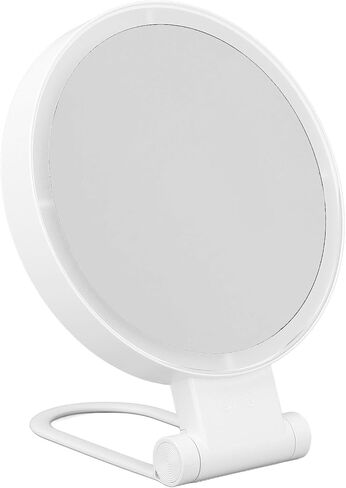 مرآة مكياج مضاءة من Fockety، مرآة مكبرة مزدوجة الجوانب 1X 5X، مرآة زينة LED مع مقبض قابل للطي، تحكم باللمس، مرآة مكياج للسفر قابلة لإعادة الشحن وقابلة للتعتيم بدون خطوات in Kuwait