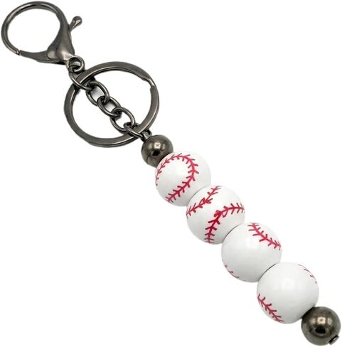 Sport Ball Keychain Football Basketball Baseball Volleyball Beaded Keyring Gift for Men Women Players Coaches in Saudi Arabia