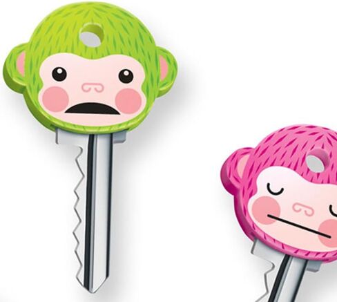 6PC Cartoon Monkey Key Covers – Soft Rubber Epoxy Key Protection Sleeves in Saudi Arabia
