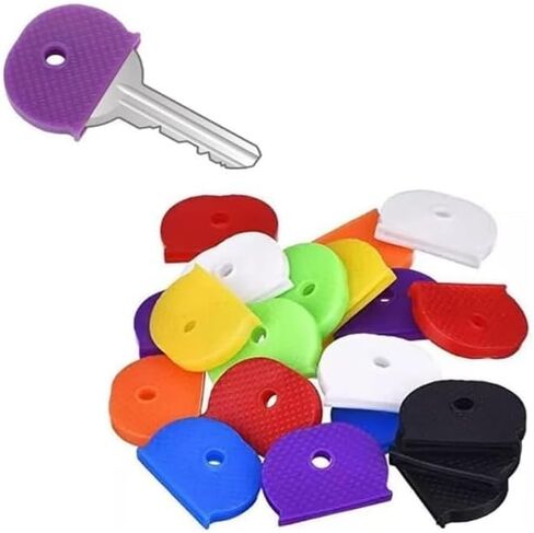 32Pcs Rubber Keycaps Silicone Key Identifier Caps Coloured Key Covers,Half Round Key Covertag Key Handle, Round Key Handle and Professional Commercial Access Control in Saudi Arabia