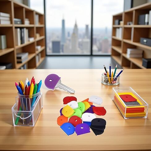 32Pcs Rubber Keycaps Silicone Key Identifier Caps Coloured Key Covers,Half Round Key Covertag Key Handle, Round Key Handle and Professional Commercial Access Control in Saudi Arabia