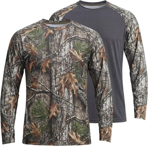 Men's UPF 50+ Sun Protection Shirts Long Sleeve Rash Guard Fishing Hiking Swimming Shirt Lightweight Quick Dry Outdoor in Kuwait
