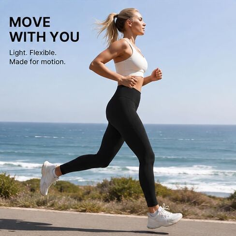 2 Pack Super Soft Leggings with Pockets for High Waisted Tummy Control Workout Yoga Outdoors Pants Leggings in Saudi Arabia