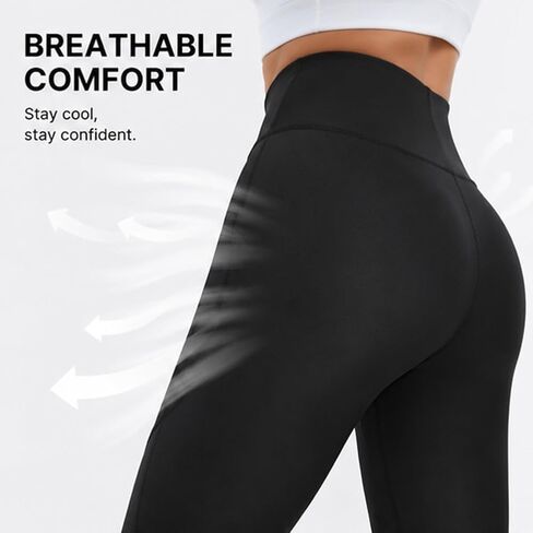 2 Pack Super Soft Leggings with Pockets for High Waisted Tummy Control Workout Yoga Outdoors Pants Leggings in Saudi Arabia