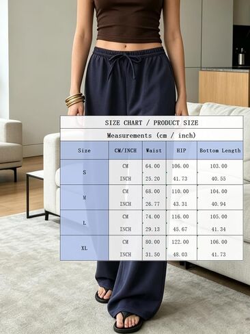Wide Leg Sweatpants Women Trendy Lined Baggy Sweat Pants Athletic Lounge Sweatpant with Pockets in Kuwait