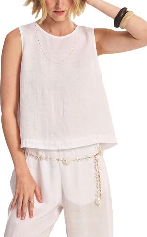 Velvet by Graham & Spencer Women's Maxine Woven Linen Top in Saudi Arabia