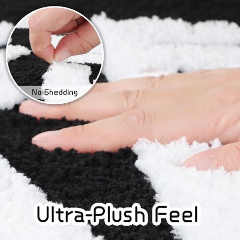 Get Naked Bath Mat Black and White Long Bathroom Rugs Runner Non Slip Washable Quick Dry Absorbent Funny Microfiber Large Bath Mat,17 * 47 Inch in Kuwait