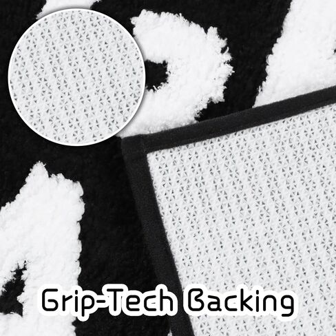 Get Naked Bath Mat Black and White Long Bathroom Rugs Runner Non Slip Washable Quick Dry Absorbent Funny Microfiber Large Bath Mat,17 * 47 Inch in Kuwait