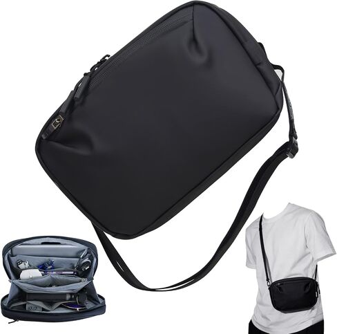5L Sling Bag Crossbody Chest Shoulder Bag Water-resistant Lightweight Daypack for Travel Daily Commute for Men Women Black in Saudi Arabia