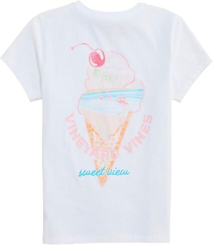 Vineyard Vines Girls' Girls' Ice Cream Scenic Short-Sleeve Pocket Tee in Kuwait