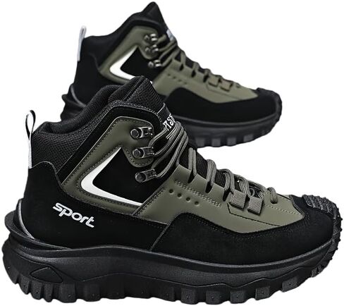 A Pair of Men's Walking Shoes with Fashionable Street Sports Style, Classic Wear-Resistant and Anti Slip Design, Color Blocked PU Upper in Saudi Arabia
