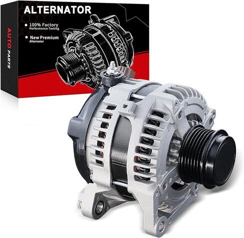 Alternator for:-Jeep Compass 2.4L 2.0L 2007-2017 Patriot 2007-2017 for:-Dodge Avenger 2008-2013 Caliber 2007-2012 for:-Chrysler 200 Sebring 2007-2013, 1.8L 2.0L 2.4L, OE# 04801323AB in Kuwait