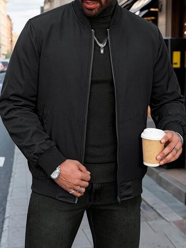 Men's Lightweight Work Jacket, 3D Tailored, Skin-Friendly Breathable for Business Travel & Casual Wear in Kuwait