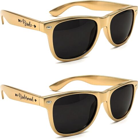 TeamBride 10 Pack Bridesmaid Sunglasses Classic Style Sun Glasses for Bachelorette Party Favors Bridesmaid Gifts in Kuwait