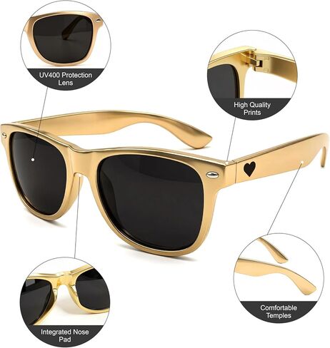 TeamBride 10 Pack Bridesmaid Sunglasses Classic Style Sun Glasses for Bachelorette Party Favors Bridesmaid Gifts in Kuwait