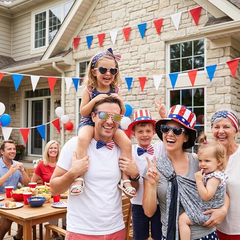 3 Pairs American Flag Sunglasses 4th of July Sunglasses for Women Men Teens,Heart Sunglasses Party Favors Supplies in Saudi Arabia