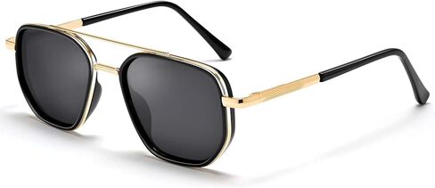 Polarized Aviator Sunglasses for Women & Men - Retro Square Frame UV400 Protection HD Lens Sun Glasses for Driving in Saudi Arabia