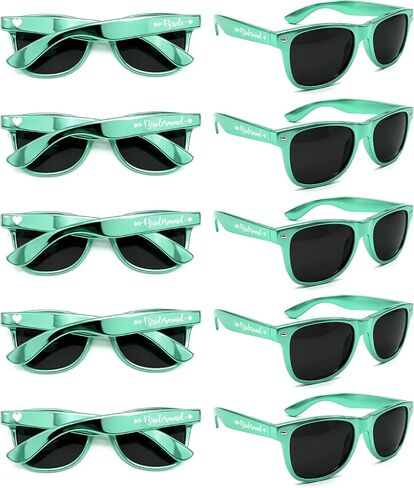 TeamBride 10 Pack Bridesmaid Sunglasses Classic Style Sun Glasses for Bachelorette Party Favors Bridesmaid Gifts in Kuwait